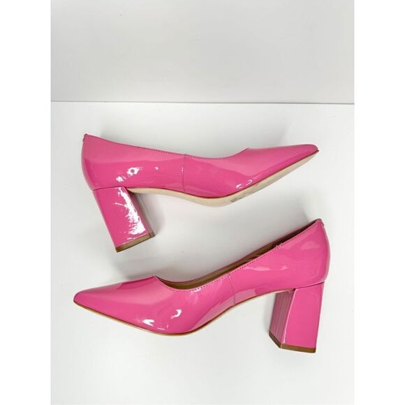 Marc Fisher Pumps Womens Size 5.5 Zala in Barbie Pink Leather Pointed Toe Heels - Picture 5 of 11
